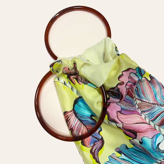 Ioli Lemon Silk Luxury Handbag