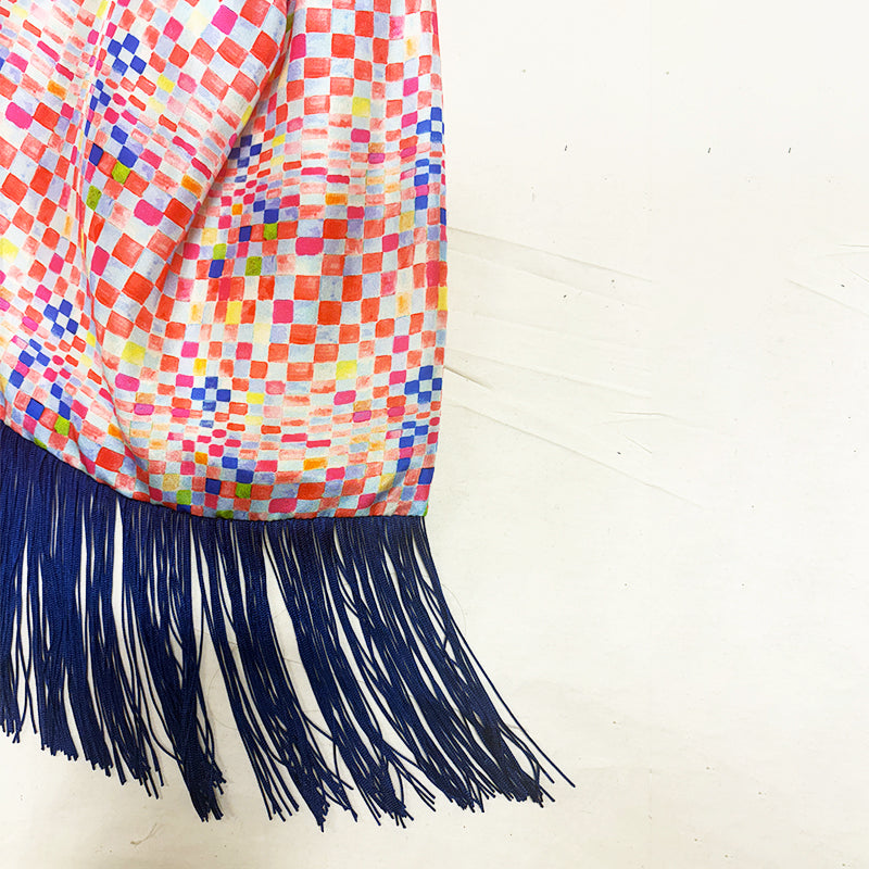 Talia Colourful Large Silk Luxury Handbag