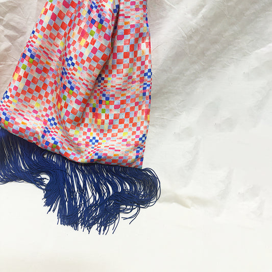 Talia Colourful Large Silk Luxury Handbag - Eleni Malami