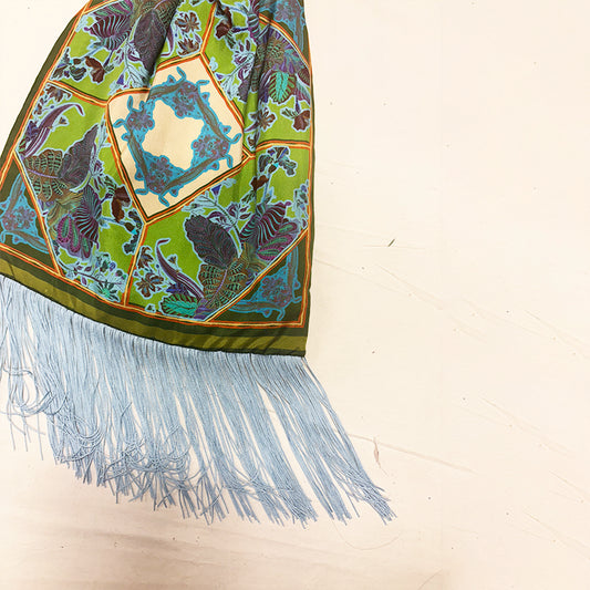 Avra Olive Large Silk Luxury Handbag