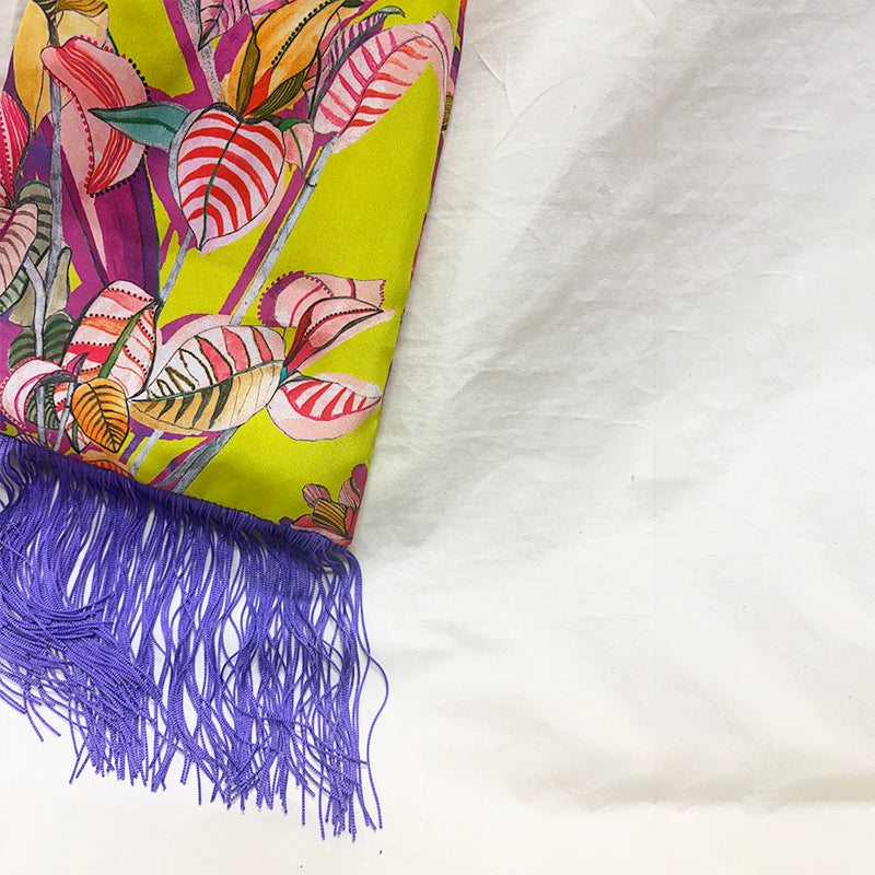 Euphoria Lime Silk Luxury Handbag