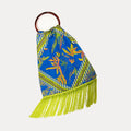 Angelina Cobalt Large Silk Luxury Fringe Handbag