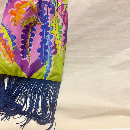 Fern Olive Silk Luxury Handbag