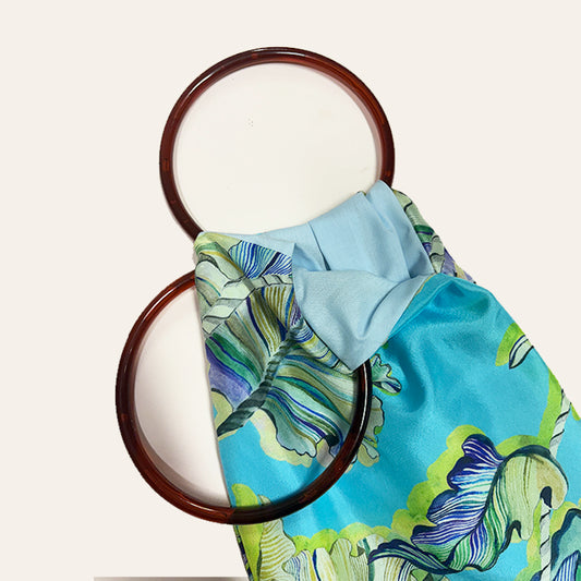 Ioli Ciel Silk Luxury Handbag