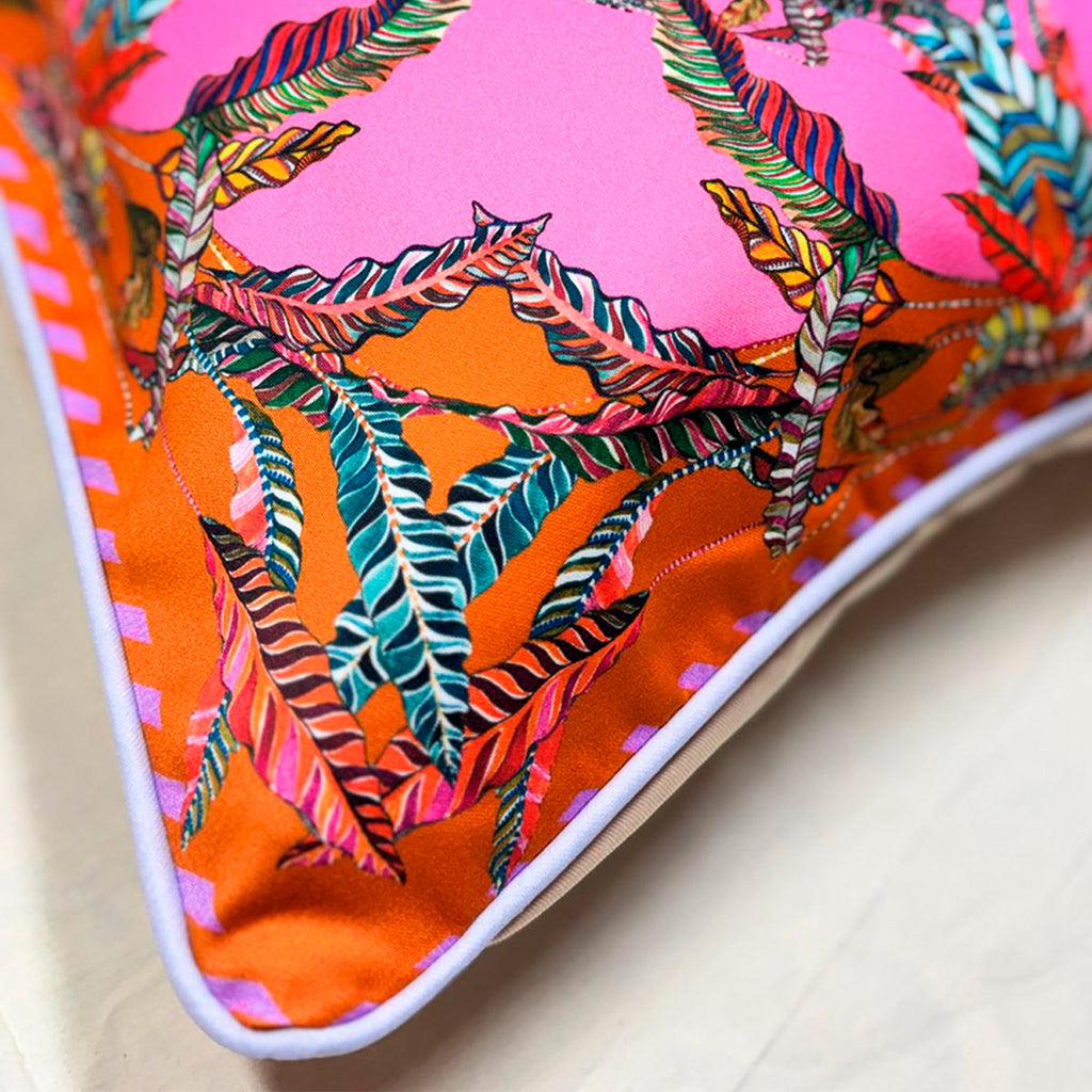 Sappho Pink & Yellow Cushion - Eleni Malami