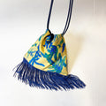 Fern Large Lemon Luxury Silk Shoulder Handbag