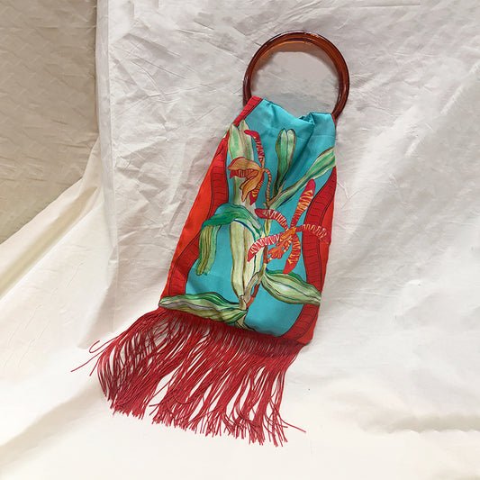 Tigerlily Azzure Silk Luxury Handbag