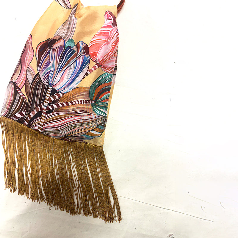 Tulipa Nude Silk Luxury Handbag