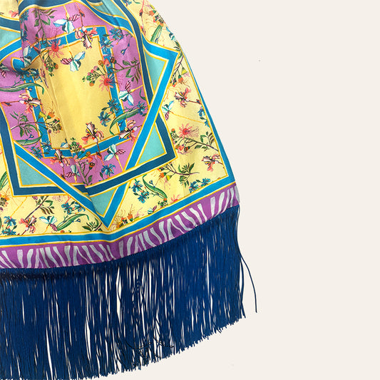 Elli Lemon Large Silk Luxury Handbag