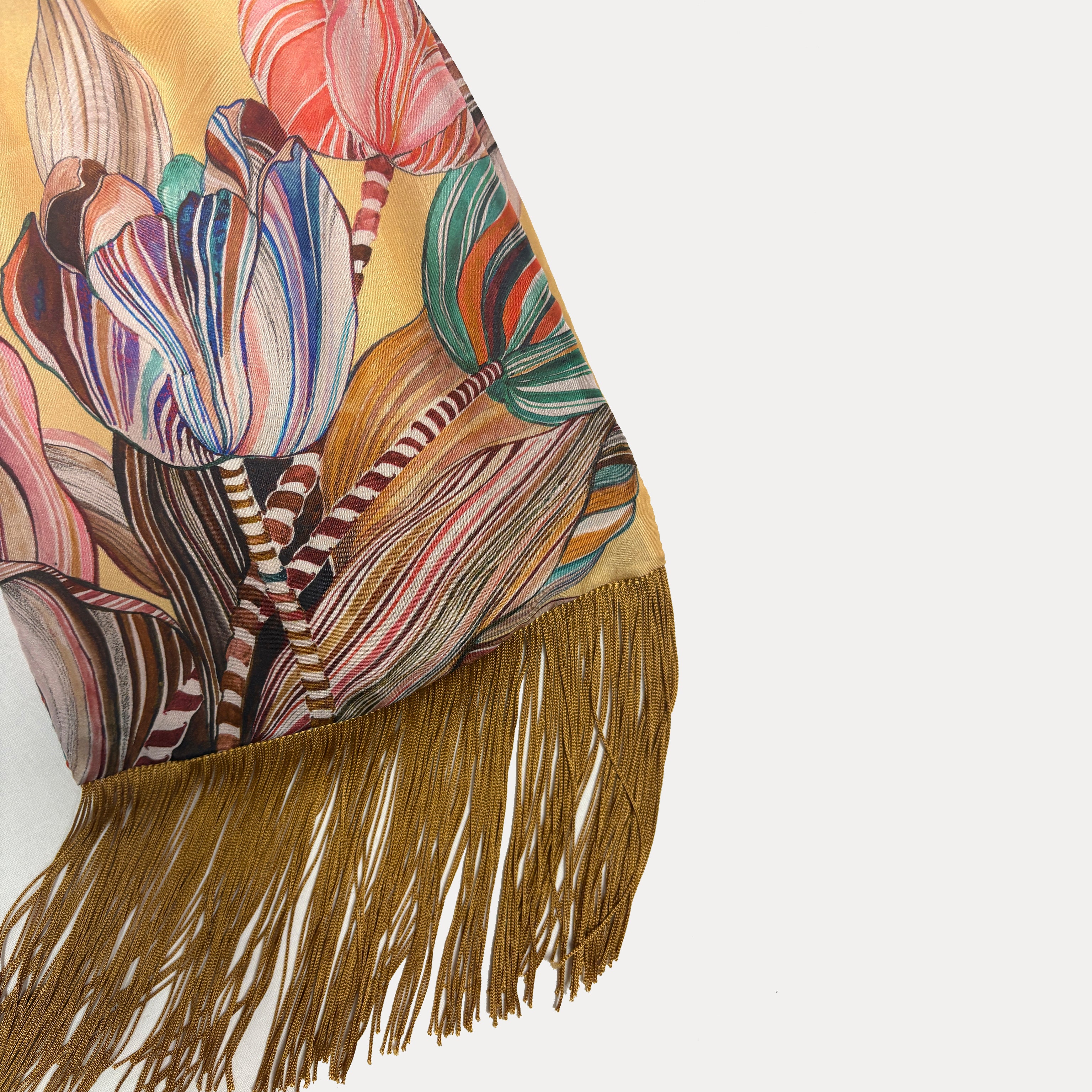 Eleni Malami Tulipa Nude Silk Luxury Handbag with elegant silk exterior and sleek design, perfect for stylish occasions.