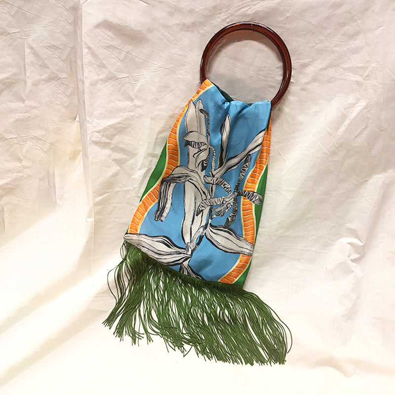 Lily Green & Ciel Silk Luxury Handbag - Eleni Malami