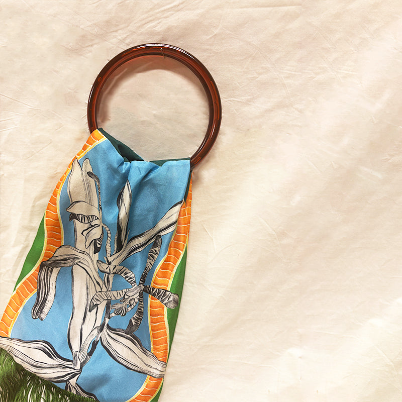 Lily Green & Ciel Silk Luxury Handbag