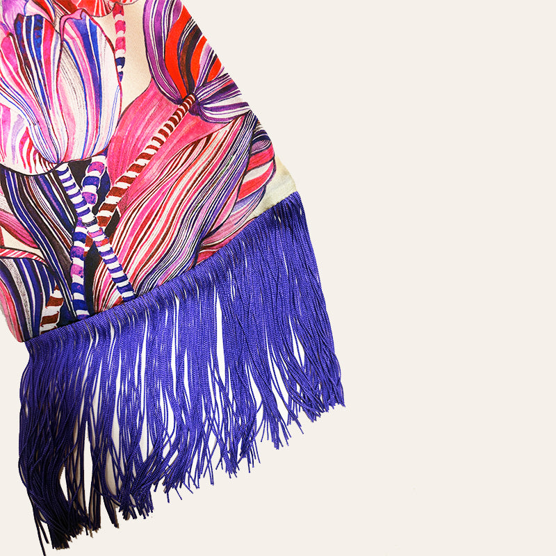 Tulip Cream Silk Luxury Handbag - Eleni Malami
