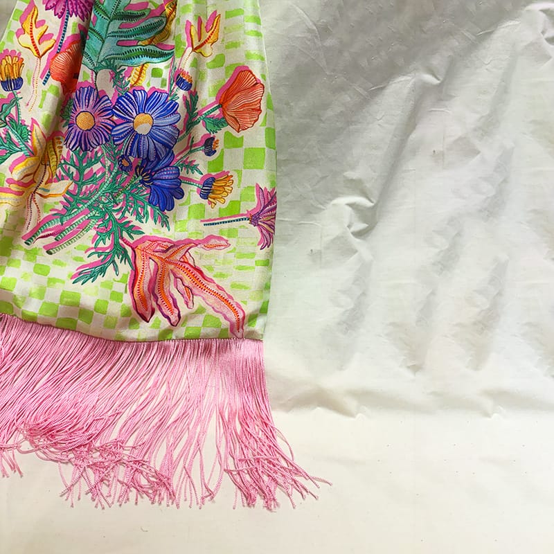 Euphoria Lime Large Silk Luxury Handbag Eleni Malami