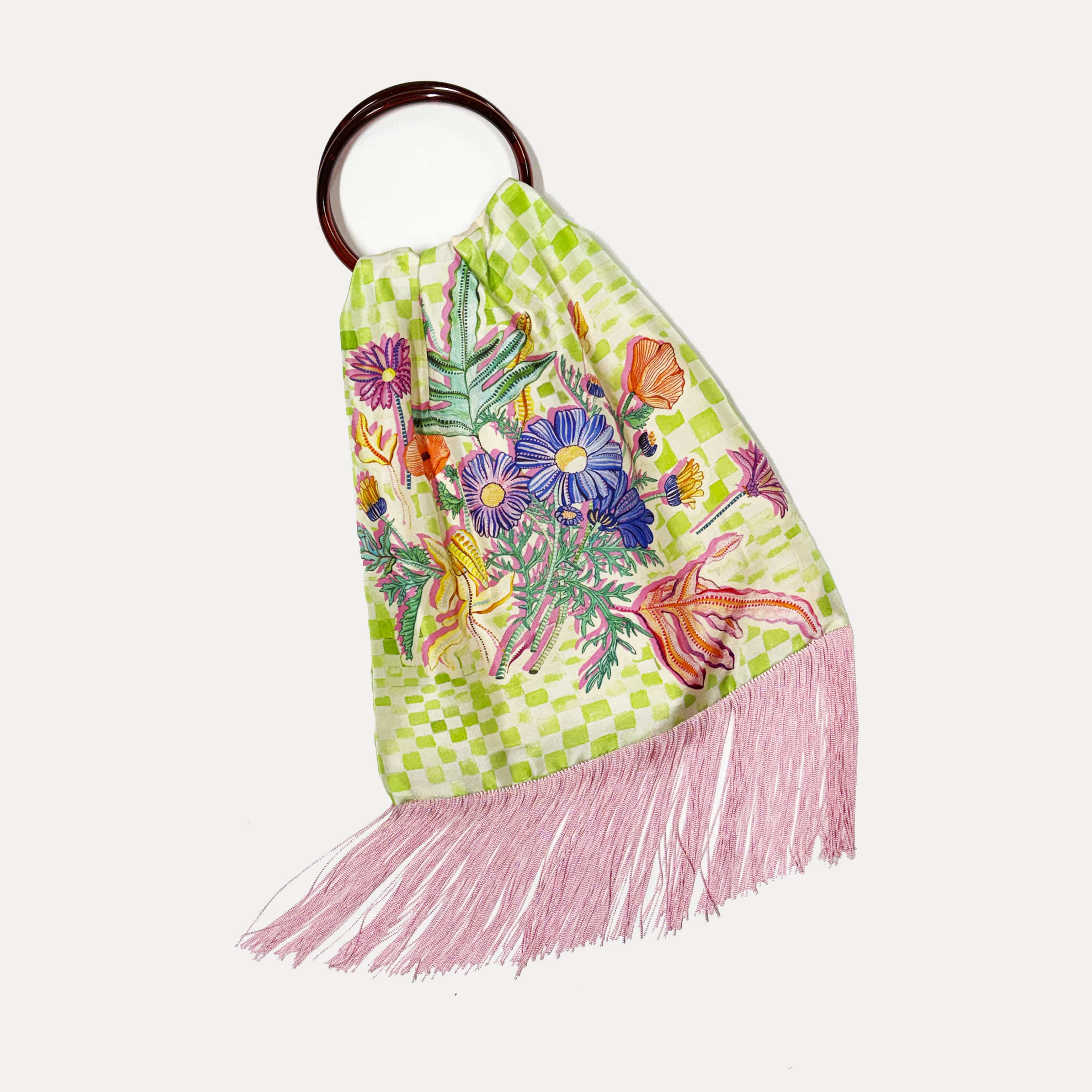 Euphoria Lime Large Silk Luxury Handbag Eleni Malami