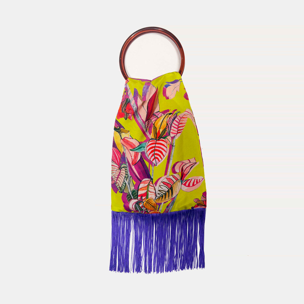 Euphoria Lime Silk Luxury Handbag Eleni Malami