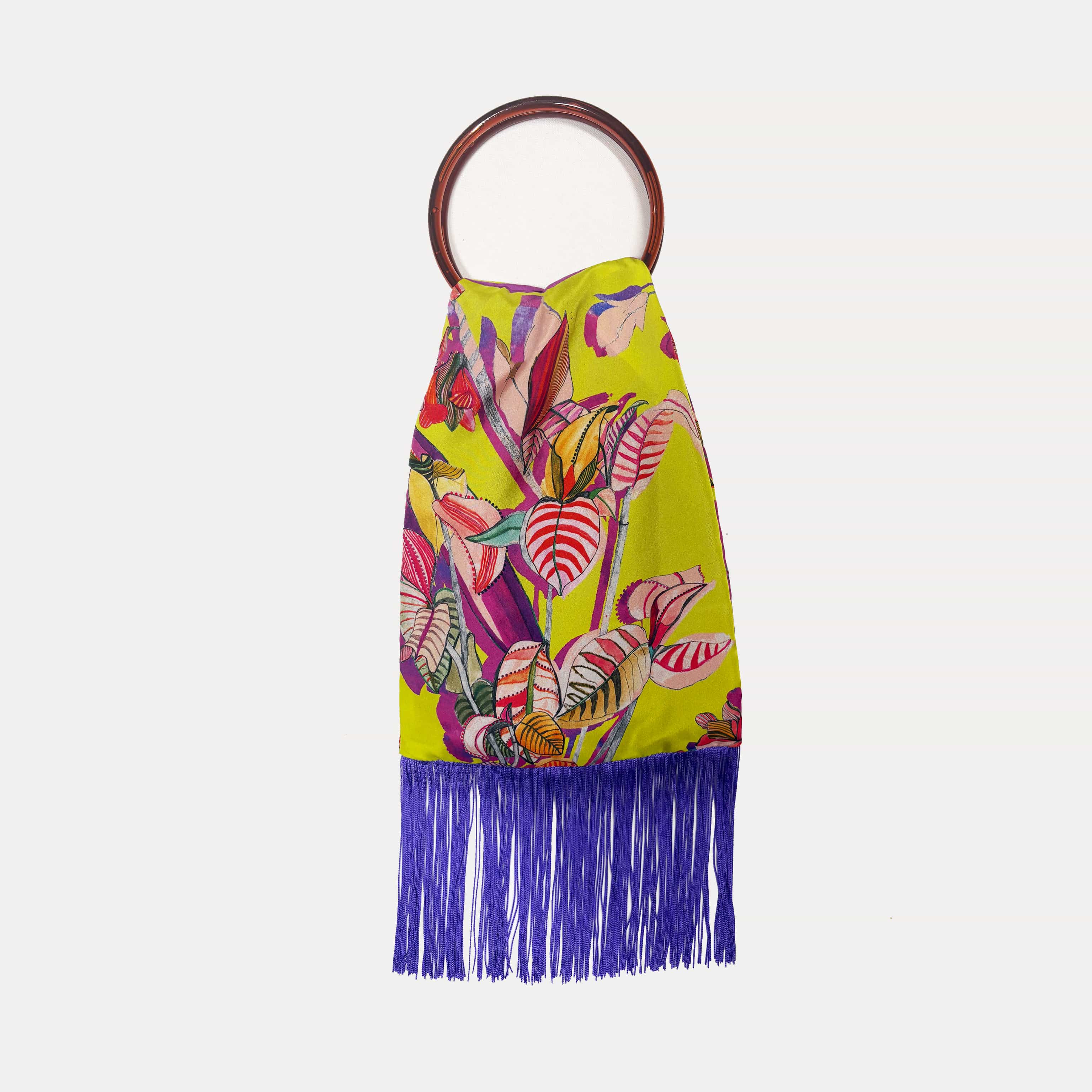 Euphoria Lime Silk Luxury Handbag Eleni Malami