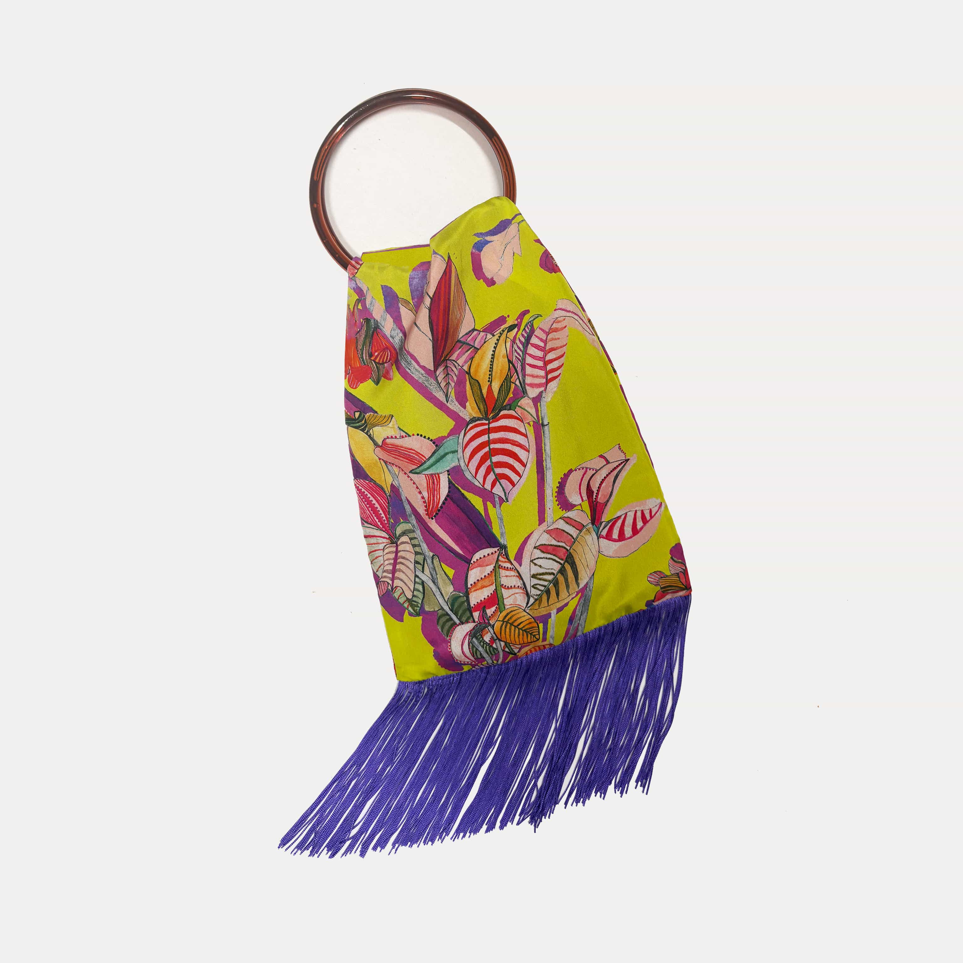 Euphoria Lime Silk Luxury Handbag Eleni Malami