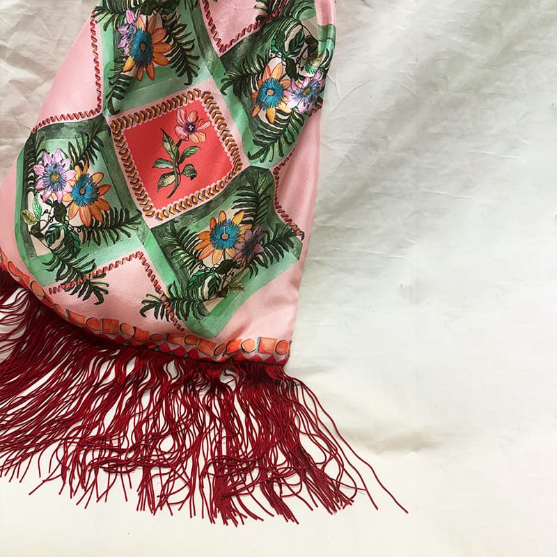 Faidra Peach Large Silk Luxury Handbag Eleni Malami