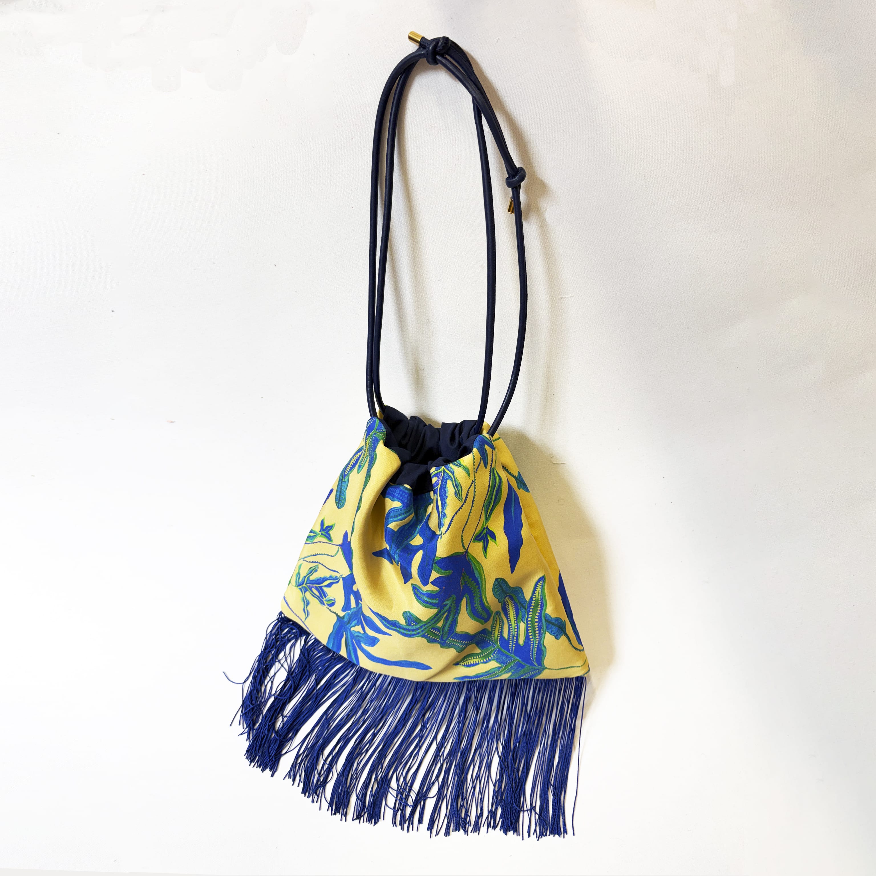 Fern Large Lemon Luxury Silk Shoulder Handbag Eleni Malami