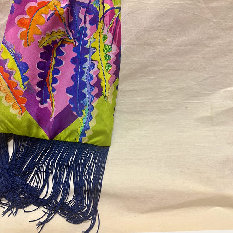 Fern Olive Silk Luxury Handbag Eleni Malami