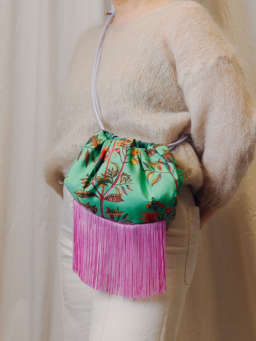 Ioli Aqua Luxury Cross Body Silk Handbag Eleni Malami