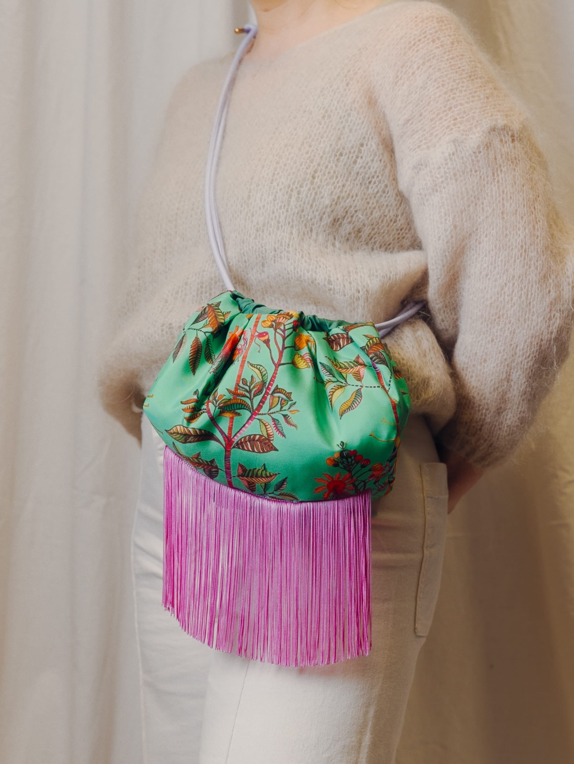 Ioli Aqua Luxury Cross Body Silk Handbag Eleni Malami