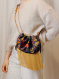 Ioli Black Cross Body Luxury Silk Handbag Eleni Malami
