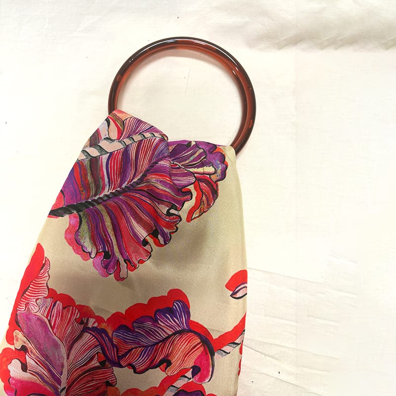 Ioli Cream Silk Luxury Handbag Eleni Malami
