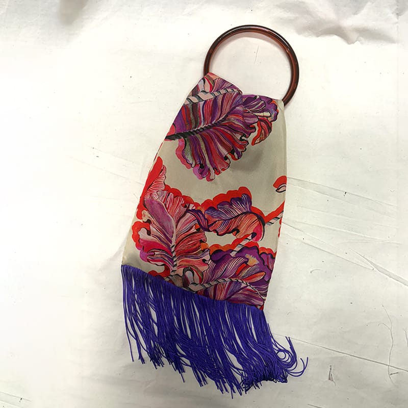 Ioli Cream Silk Luxury Handbag Eleni Malami