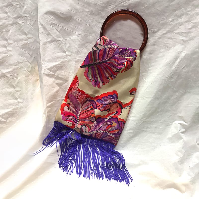 Ioli Cream Silk Luxury Handbag Eleni Malami