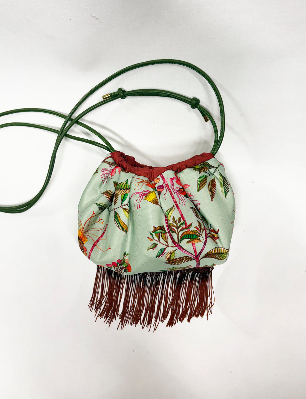 Ioli Pale Aqua Cross Body Luxury Silk Handbag Eleni Malami