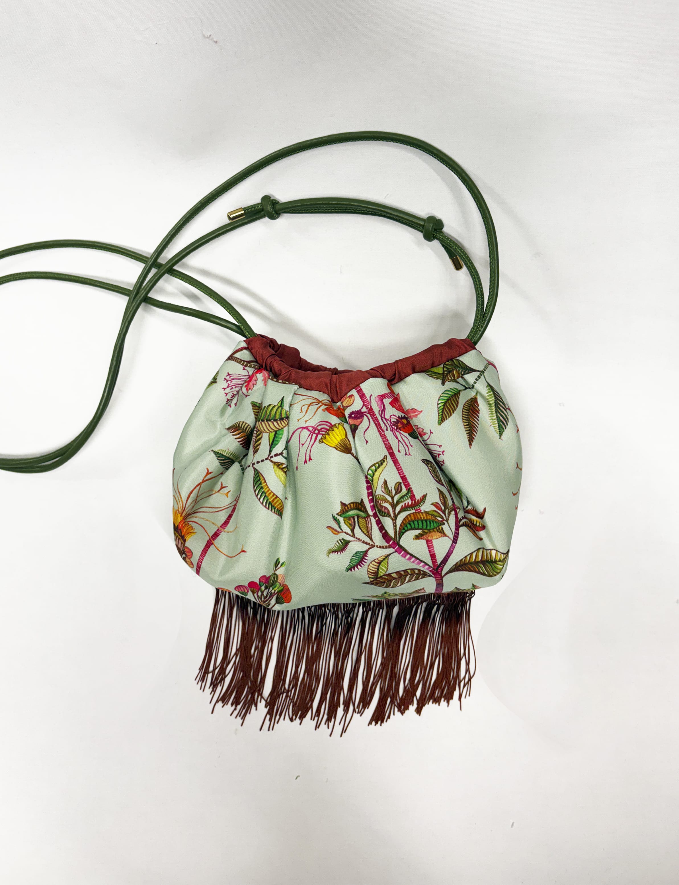 Ioli Pale Aqua Cross Body Luxury Silk Handbag Eleni Malami