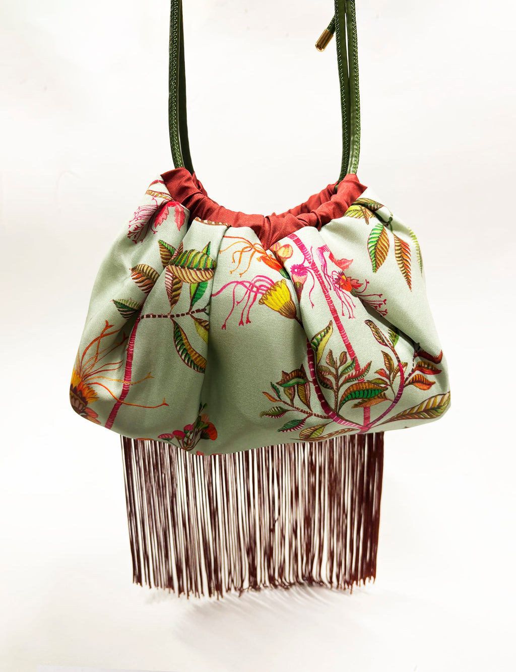 Ioli Pale Aqua Cross Body Luxury Silk Handbag Eleni Malami