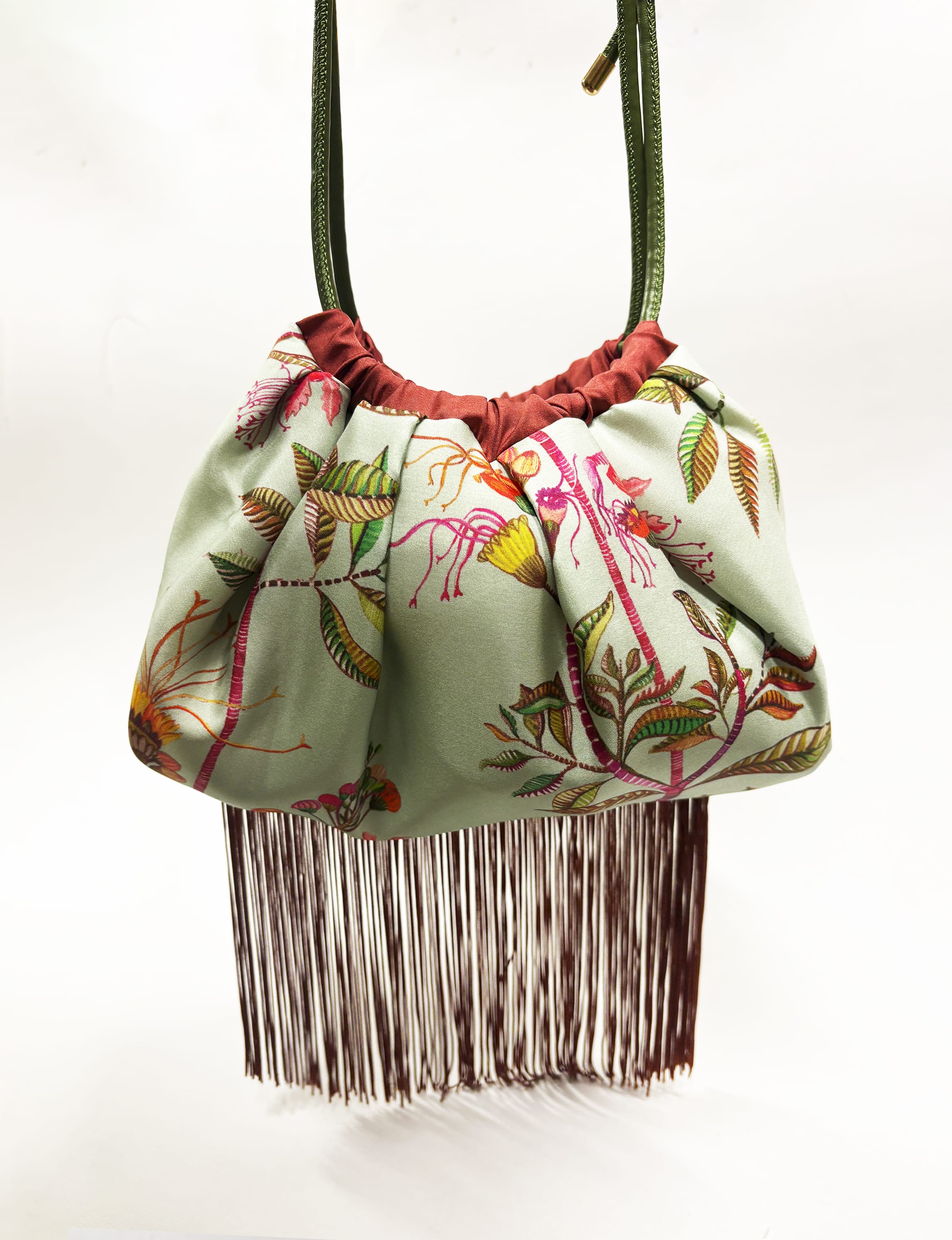 Ioli Pale Aqua Cross Body Luxury Silk Handbag Eleni Malami