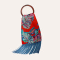 Ioli Red & Ciel Silk Luxury Handbag Eleni Malami