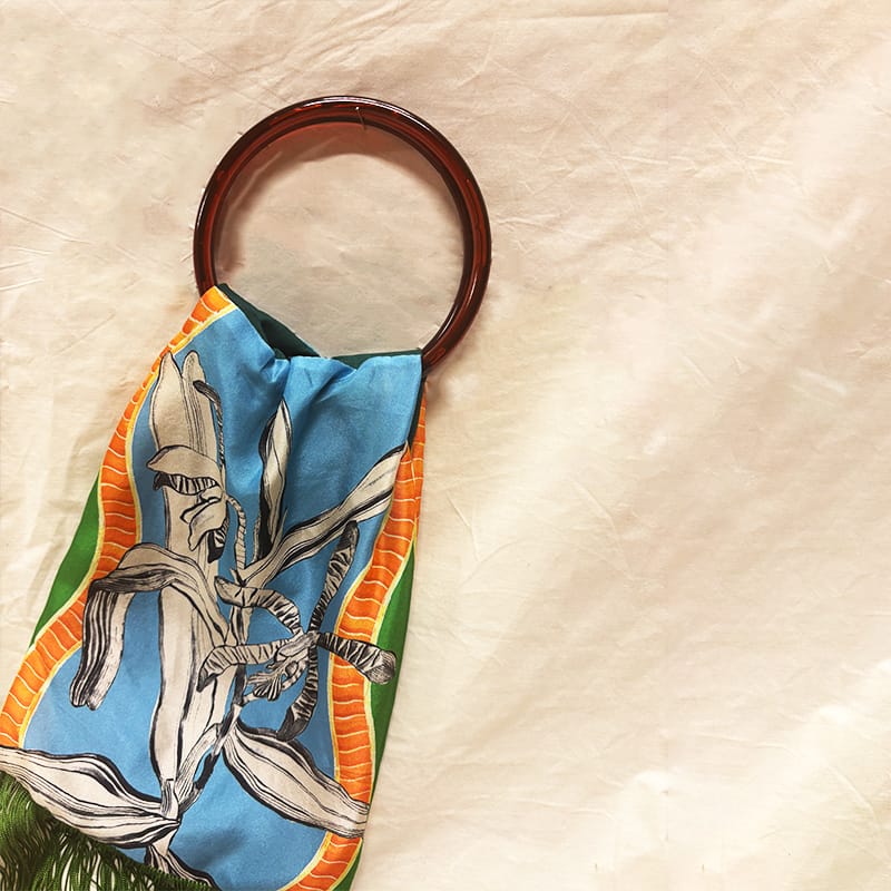 Lily Green & Ciel Silk Luxury Handbag Eleni Malami