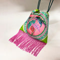 Margarita Large Green Luxury Silk Shoulder Handbag Eleni Malami