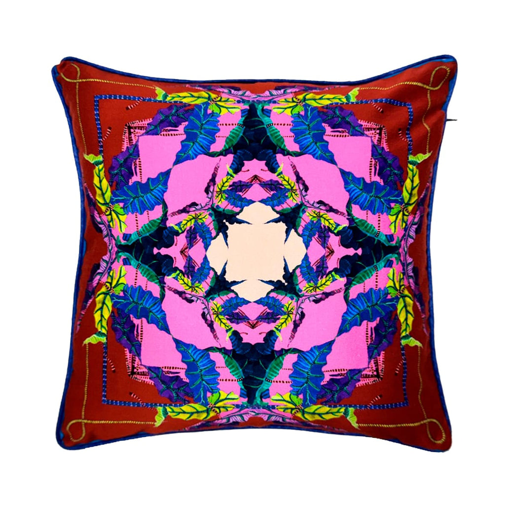 Margarita Red Cushion - Luxury Handmade Designer Throw Pillow Eleni Malami