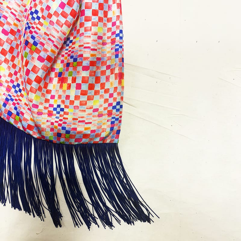 Talia Colourful Large Silk Luxury Handbag Eleni Malami