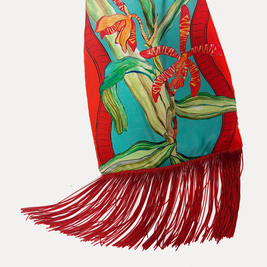 Tigerlily Azure Silk Luxury Handbag Eleni Malami