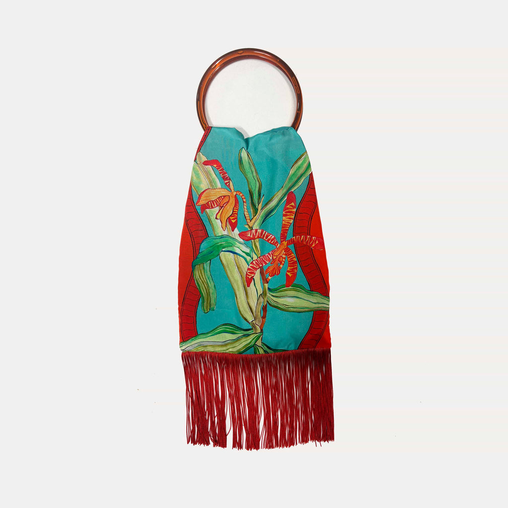 Tigerlily Azure Silk Luxury Handbag Eleni Malami