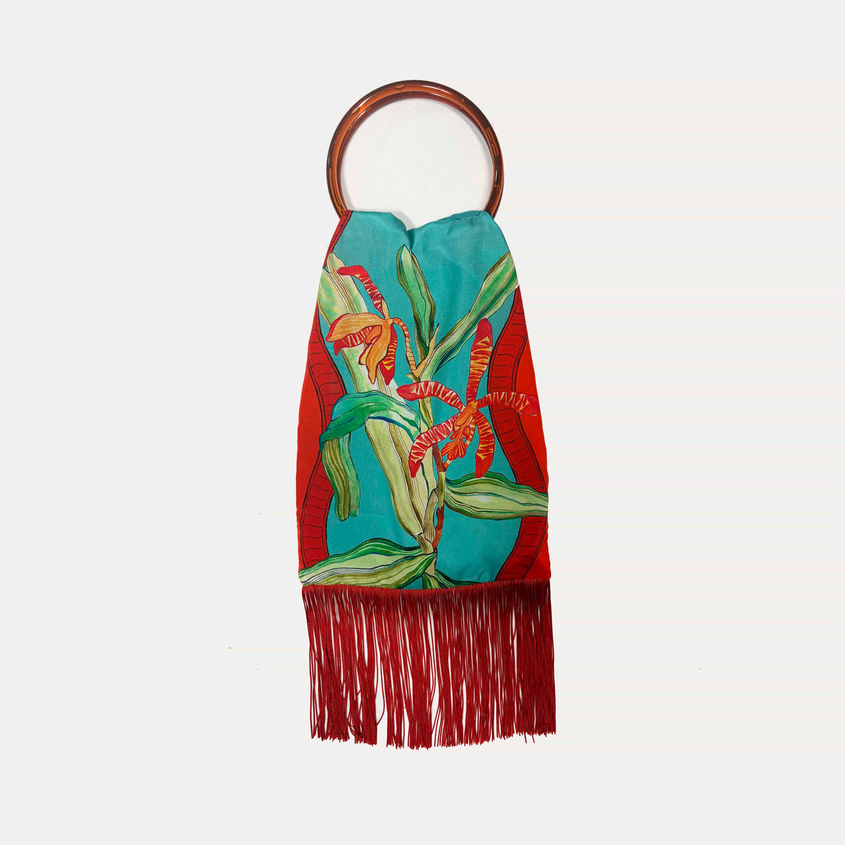 Tigerlily Azure Silk Luxury Handbag Eleni Malami