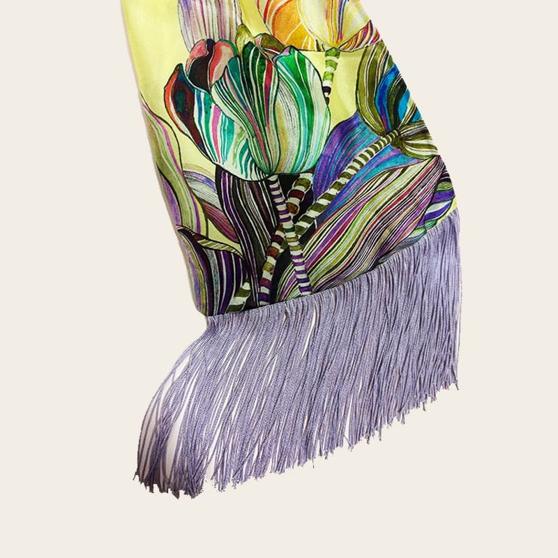 Tulip Lemon Silk Luxury Handbag Eleni Malami