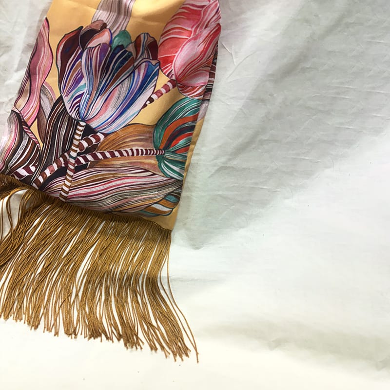 Tulipa Nude Silk Luxury Handbag Eleni Malami