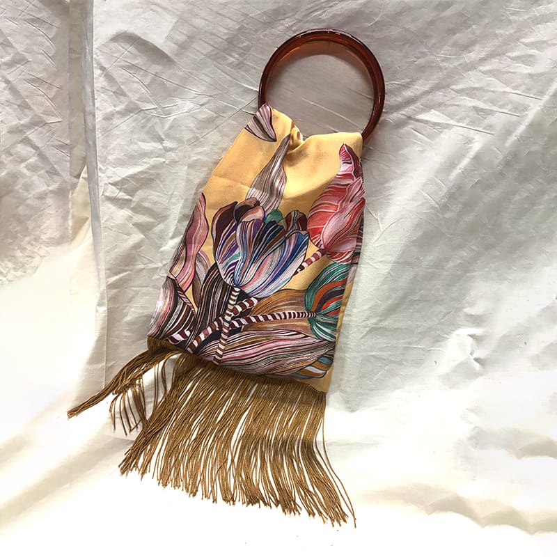 Tulipa Nude Silk Luxury Handbag Eleni Malami